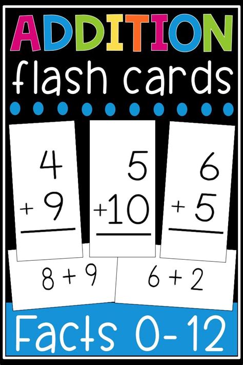 Printable Addition Flash Cards 0 12